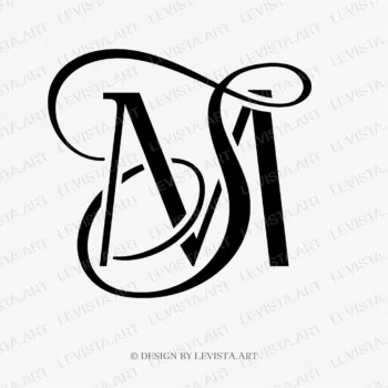 MS or SM Initials ready-made monogram logo for wedding, business