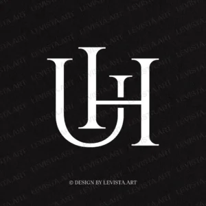 UH, HU Premade monogram logo for wedding, business