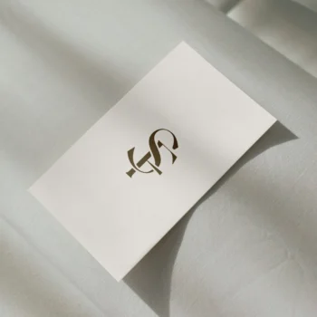 ready-made SF initials monogram for personal brand, business card