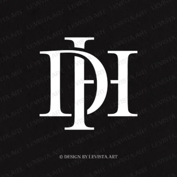 DH, HD Premade monogram logo for wedding, business