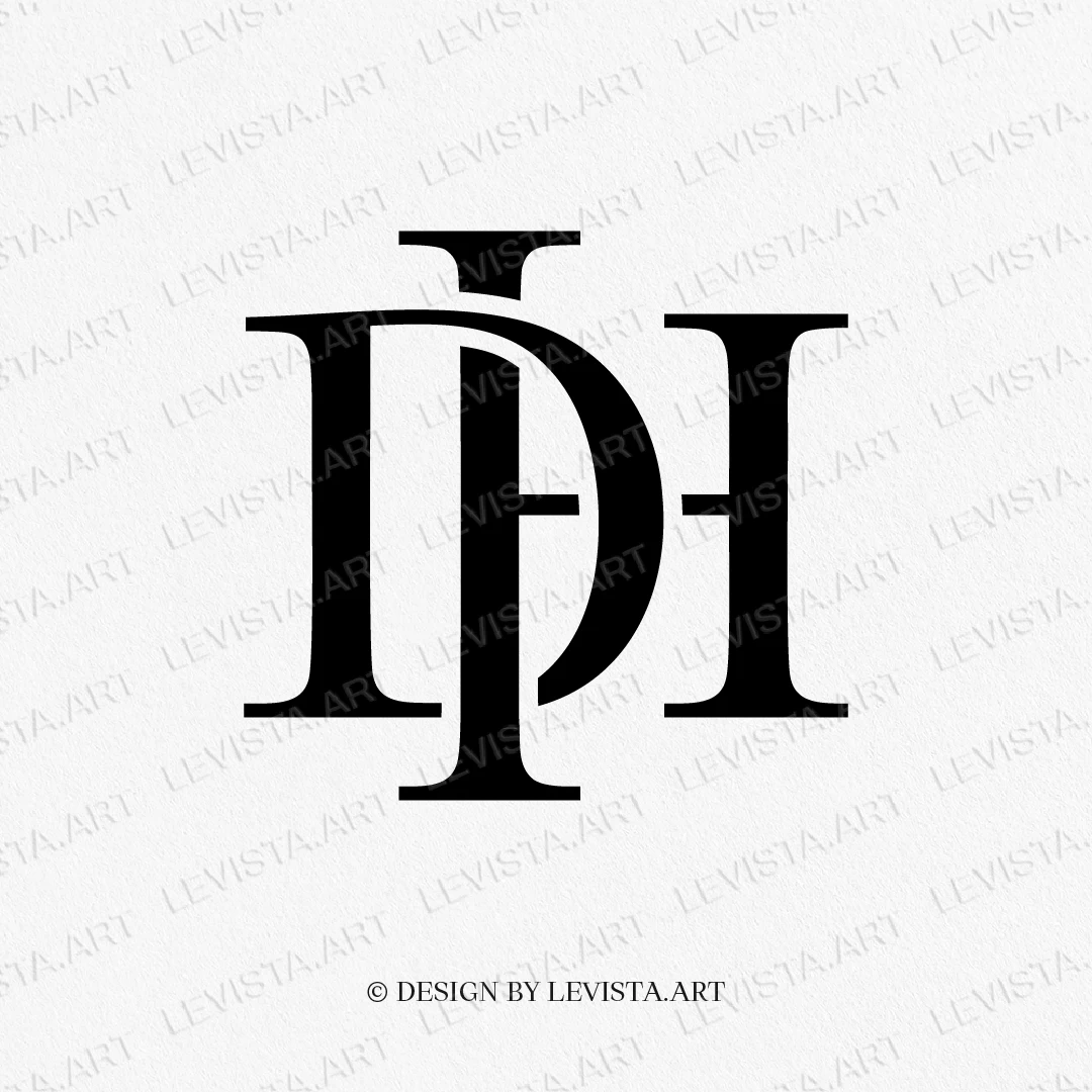 DH, HD ready-made monogram logo for wedding, business