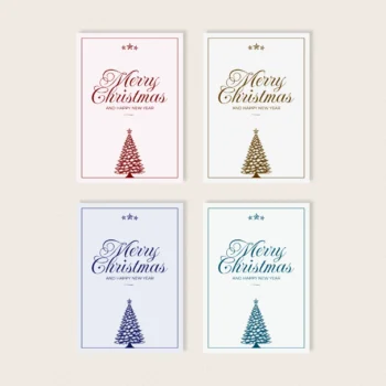 Printable One-Sided Holiday Card Featuring a Christmas Tree