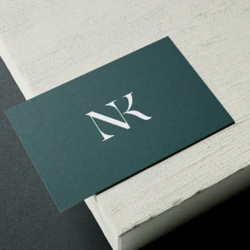 NK Premade monogram logo for business on business card