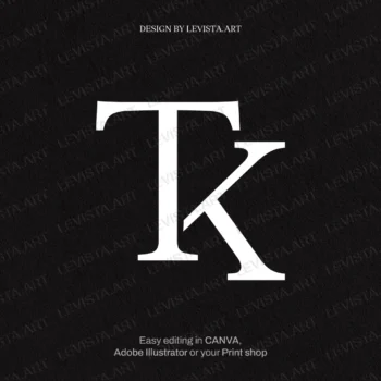 TK Premade monogram logo for wedding, business