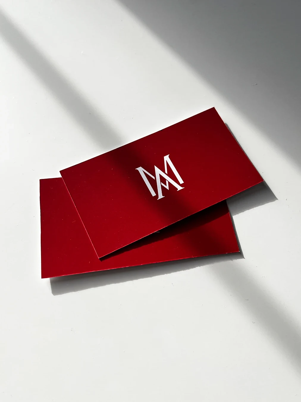 monogram logo for business on business card