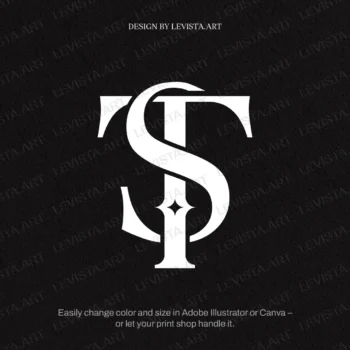 ST initials logo design