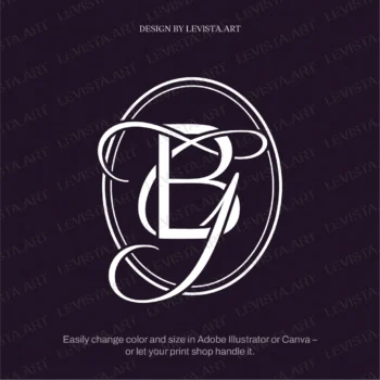 BG wedding letter, GB wedding Initials logo