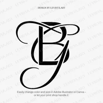 BG wedding logo, GB initials logo