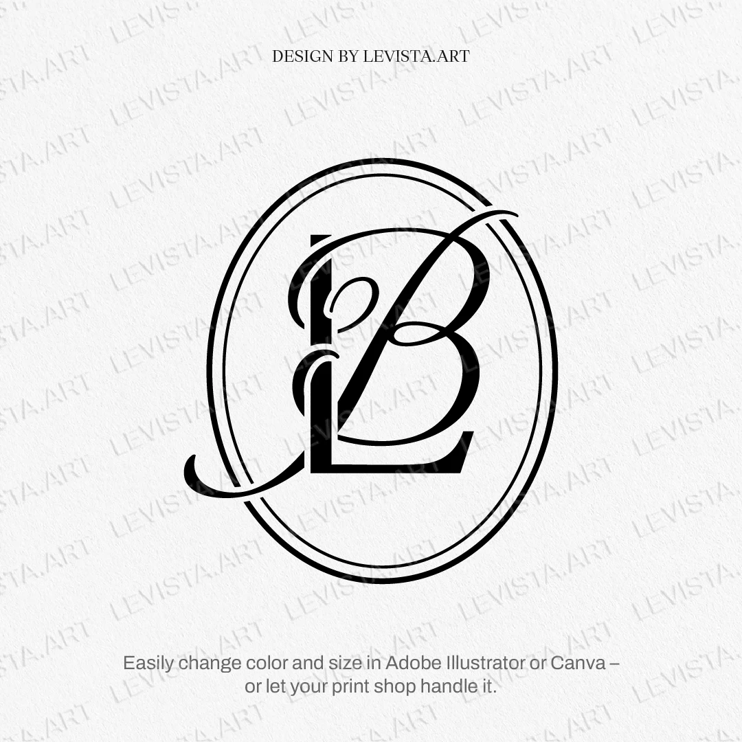 LB wedding letter logo